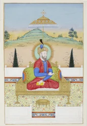 Babur auf dem Thron, ca. 1720